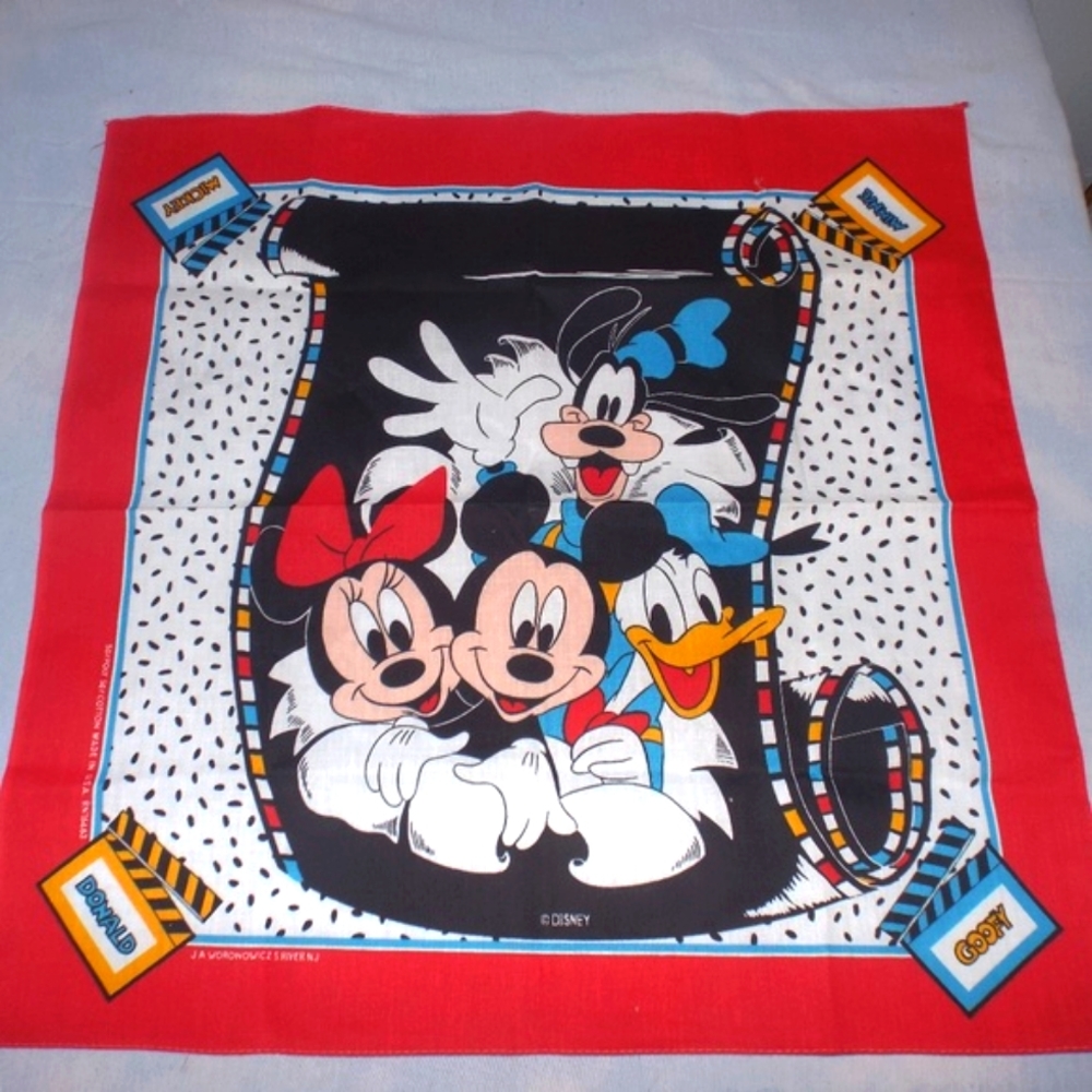 Vintage Disney Handkerchief Made In The USA!